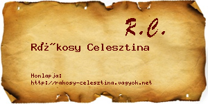 Rákosy Celesztina névjegykártya